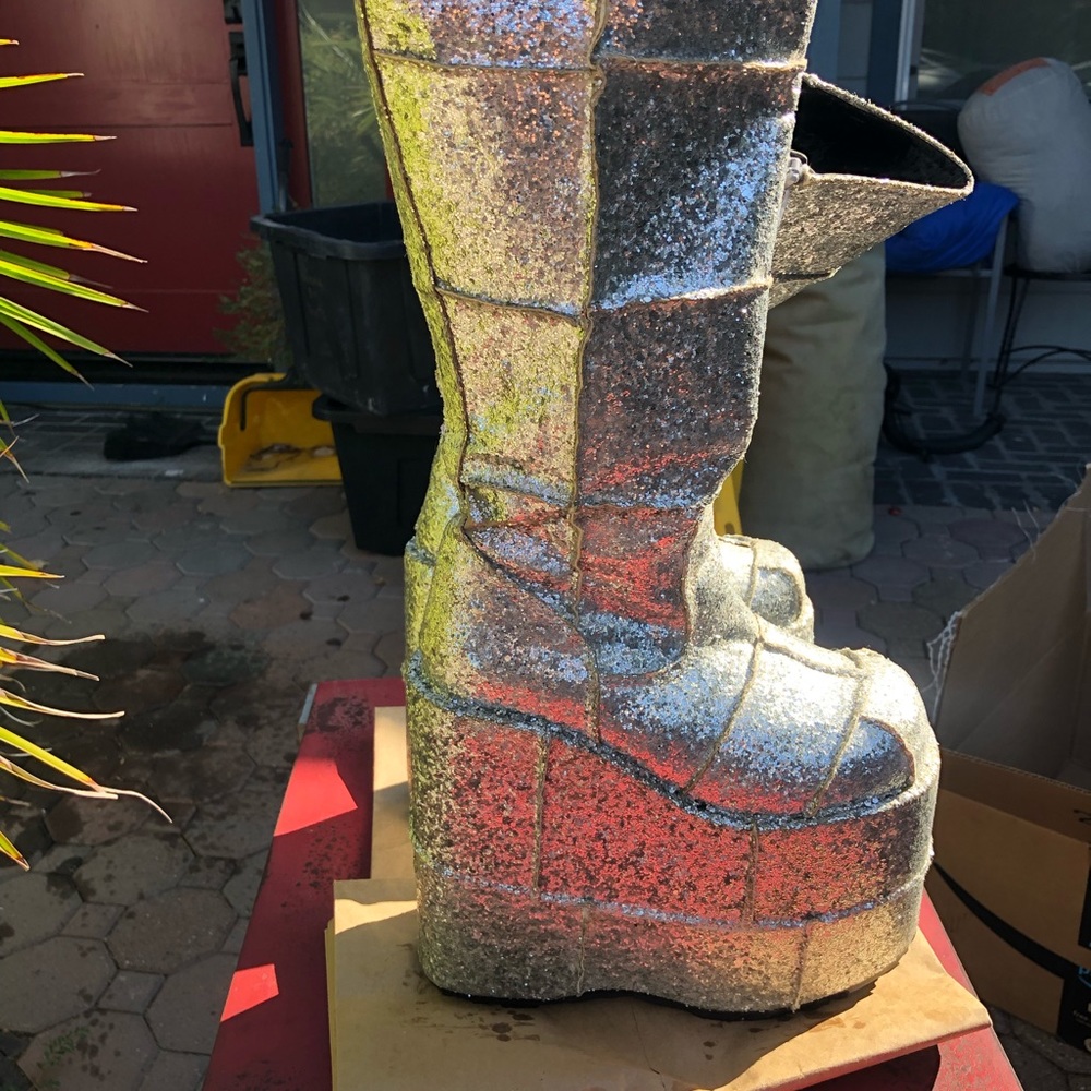 Demonia Glitter Stack Platform Boots